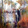 Deer in Aspen framed oil
14 x 11 
$300