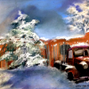Winter Casita   
16 x 12  framed pastel  

