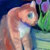 Cat and Tulips
9 x 12  $120.00